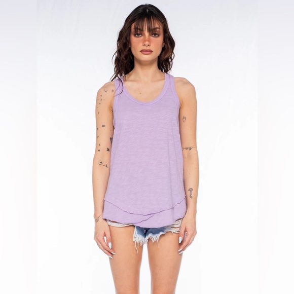 NWT Wilt Shrunken Mock Hem Shirttail Tank - Picture 5 of 8